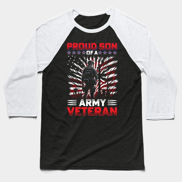 Proud Son Of A Army Veteran Baseball T-Shirt by T-shirt US